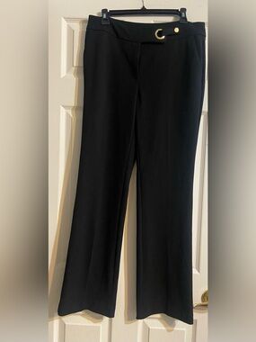Anne Klein Sz 8 Black Women’s Trousers with Subtle Hardware